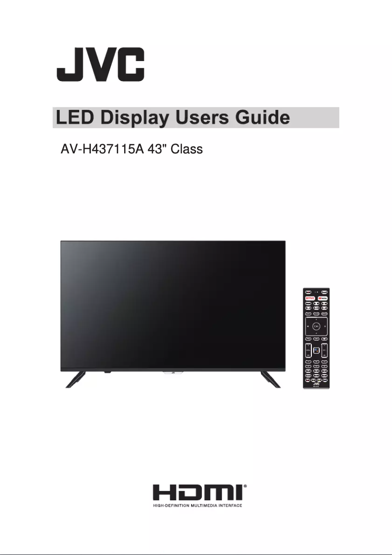 Page 1 de la notice Manuel utilisateur JVC AV-H437115A
