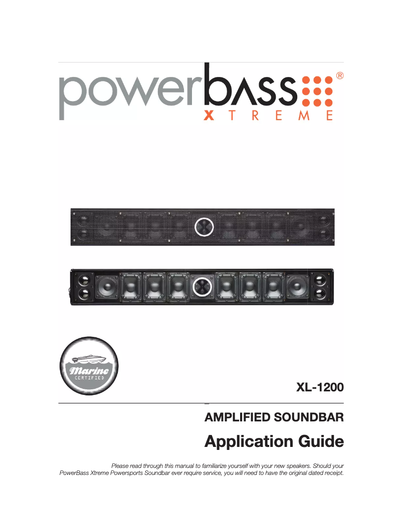 Page n°1 - Manuel utilisateur PowerBass XL-1200