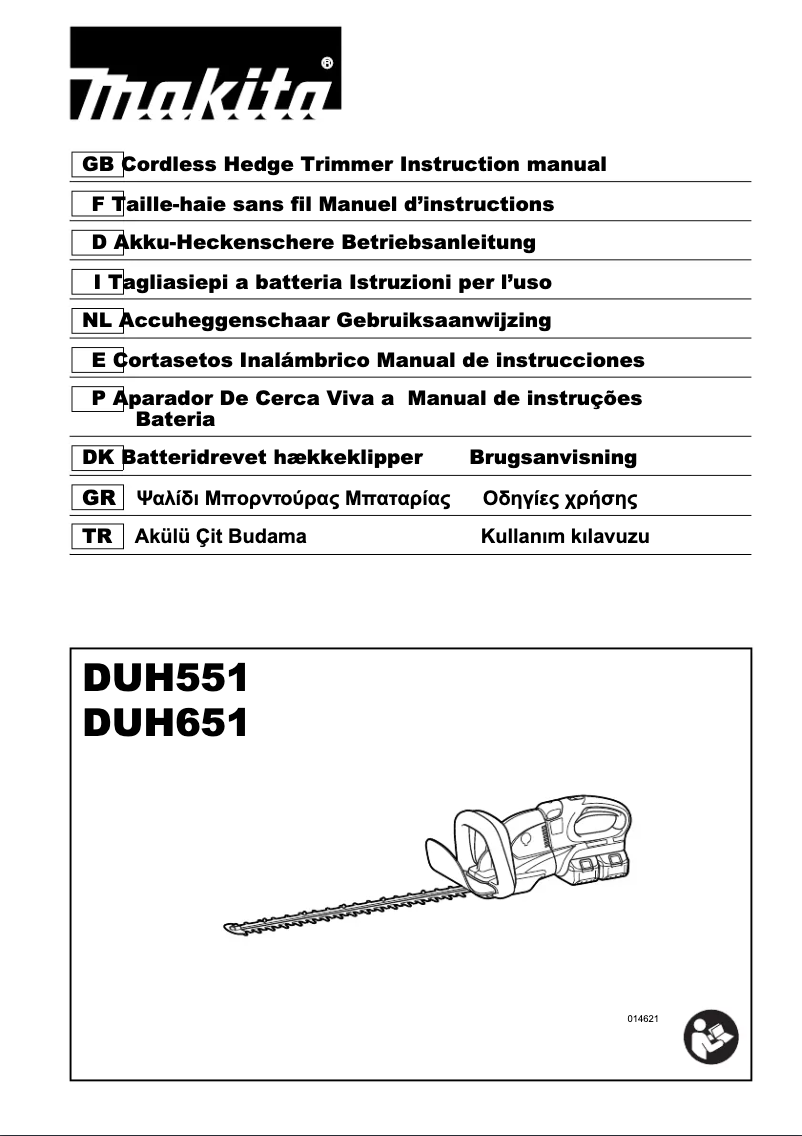Page 1 de la notice Manuel utilisateur Makita DUH651Z