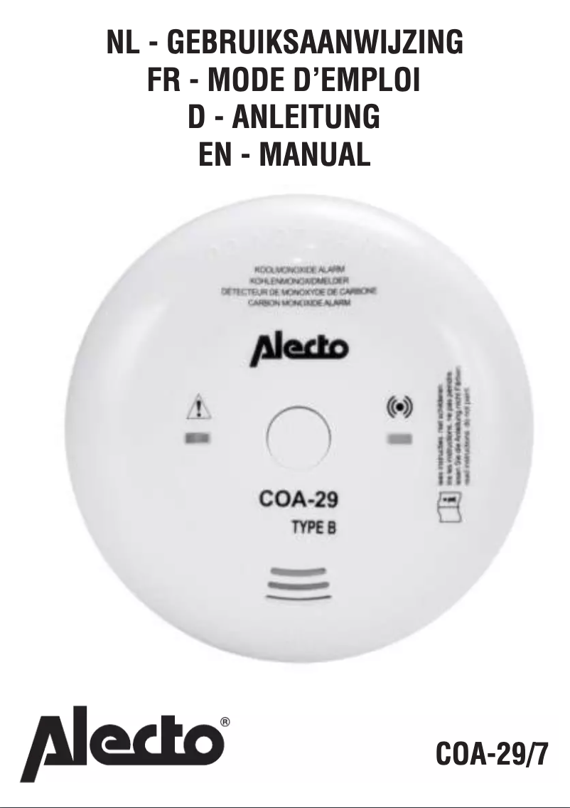 Página 1 del manual Manual de usuario Alecto COA-29