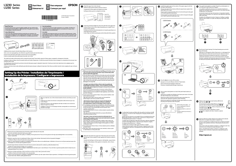 Page n°1 - Guide d'installation Epson EcoTank L1230