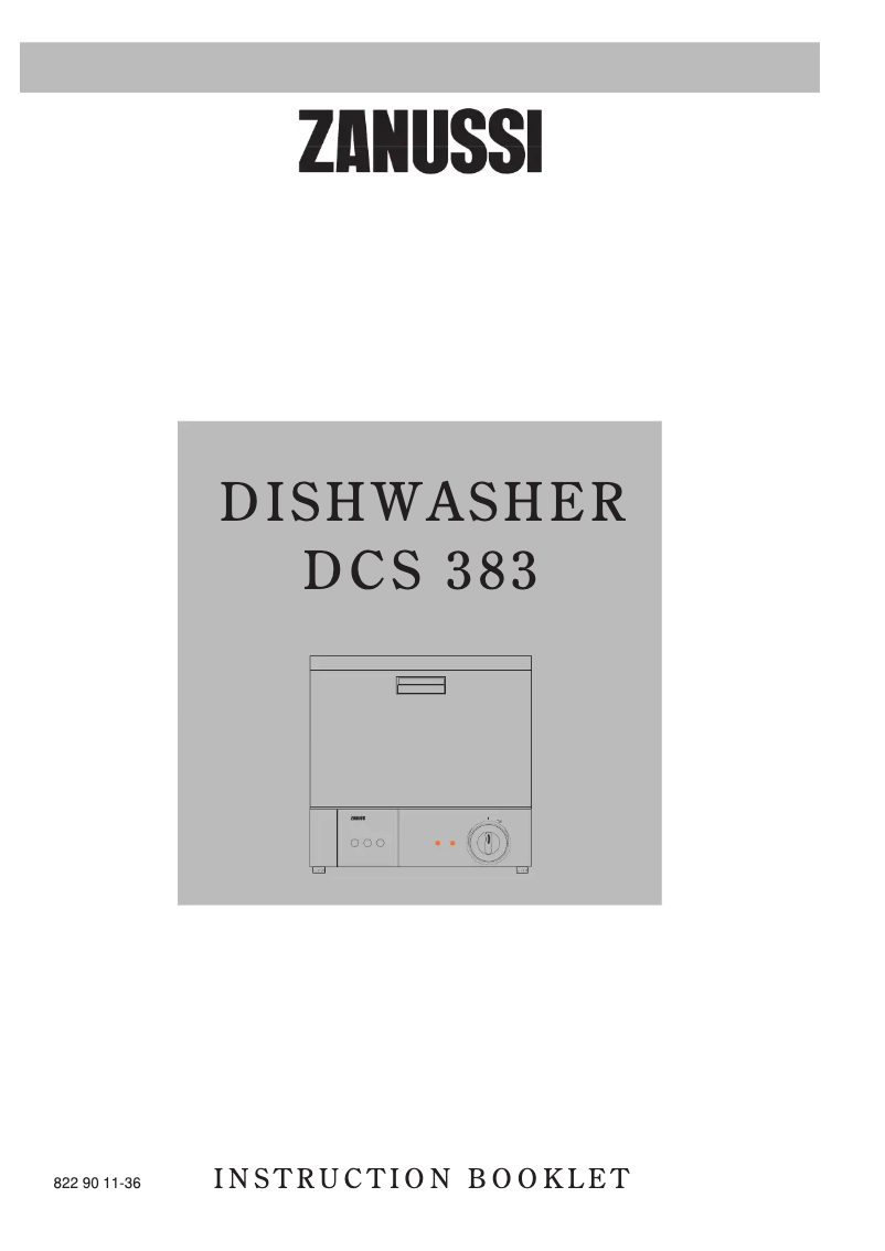 Page n°1 - Manuel utilisateur Zanussi DCS383