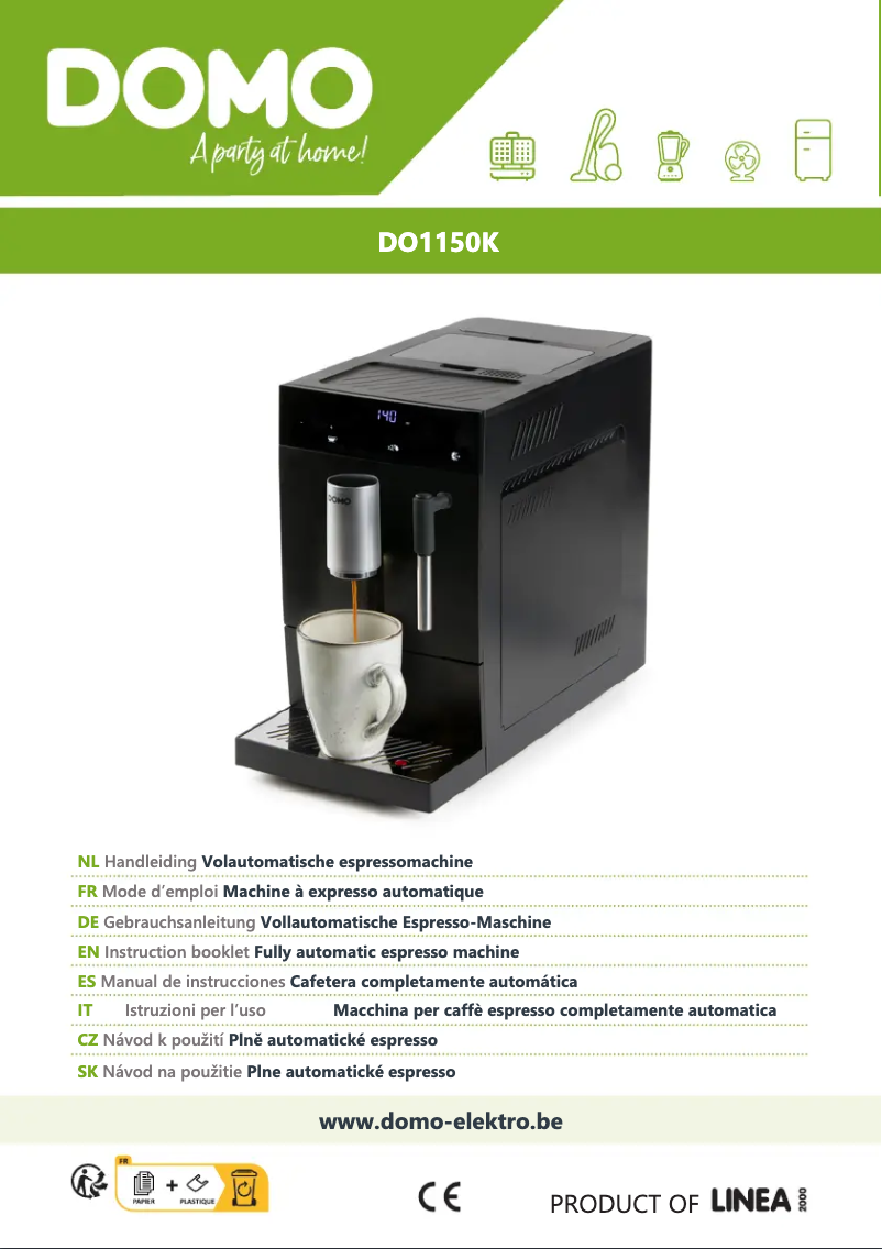 Image de la première page du manuel de l'appareil DO1150K