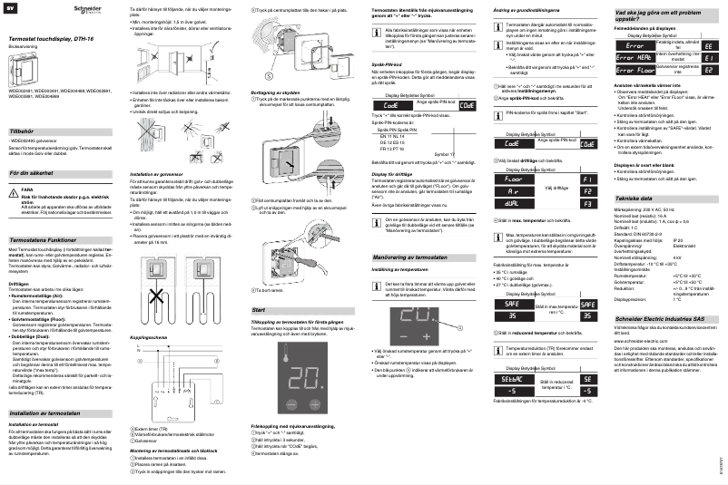 Image de la première page du manuel de l'appareil DTH-16