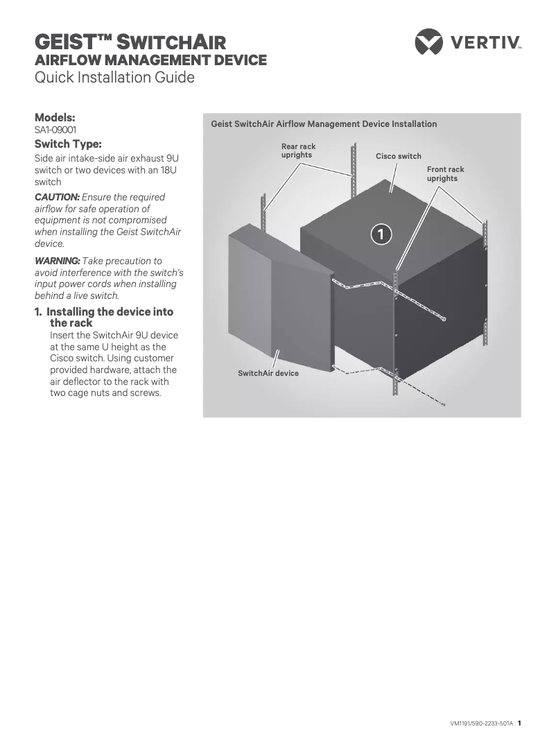 Image de la première page du manuel de l'appareil SA1-09001