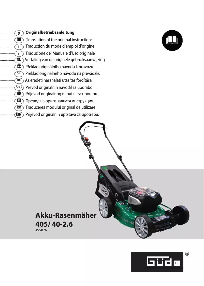Page 1 de la notice Manuel utilisateur Güde 405/40-2.6