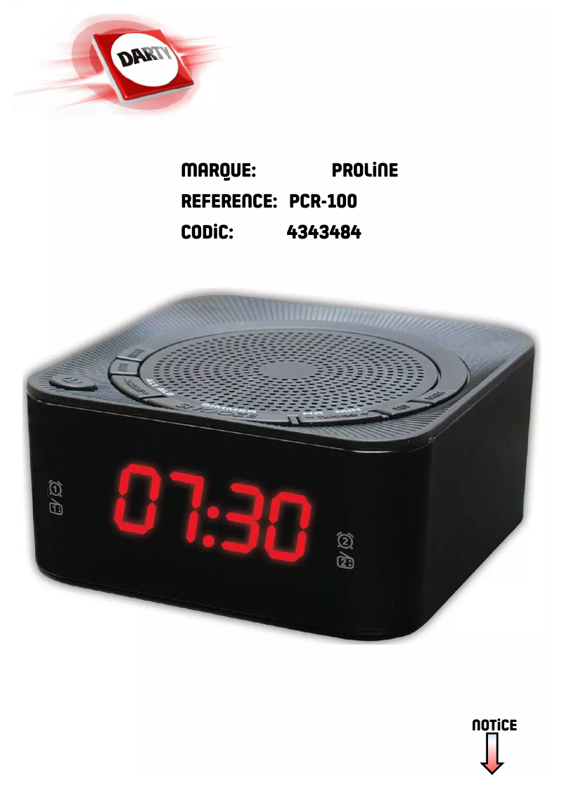 Image de la première page du manuel de l'appareil PCR-100