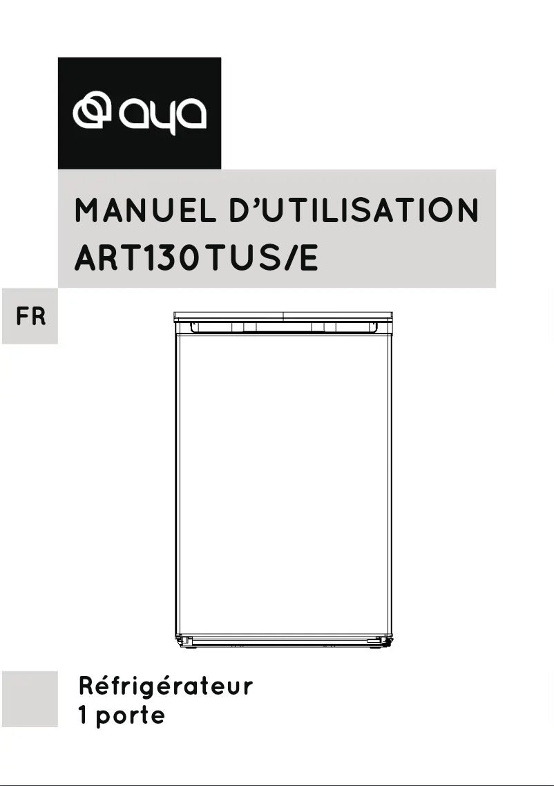 Page n°1 - Manuel utilisateur AYA ART130ETU