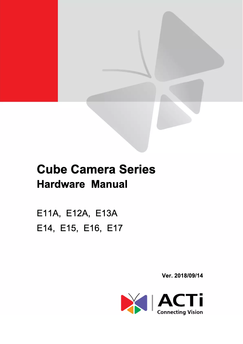 Image de la première page du manuel de l'appareil E11A