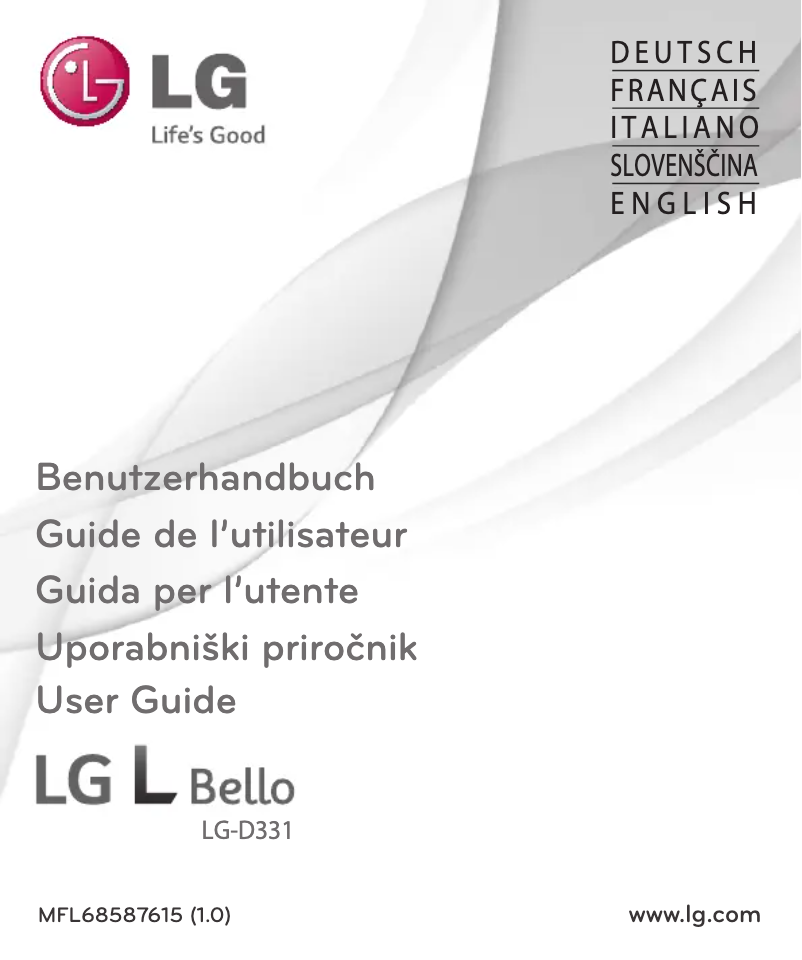 Page n°1 - Manuel utilisateur LG LG-D331