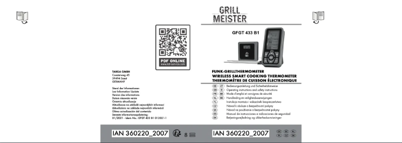 Página 1 del manual Manual de usuario Grillmeister GFGT 433 B1