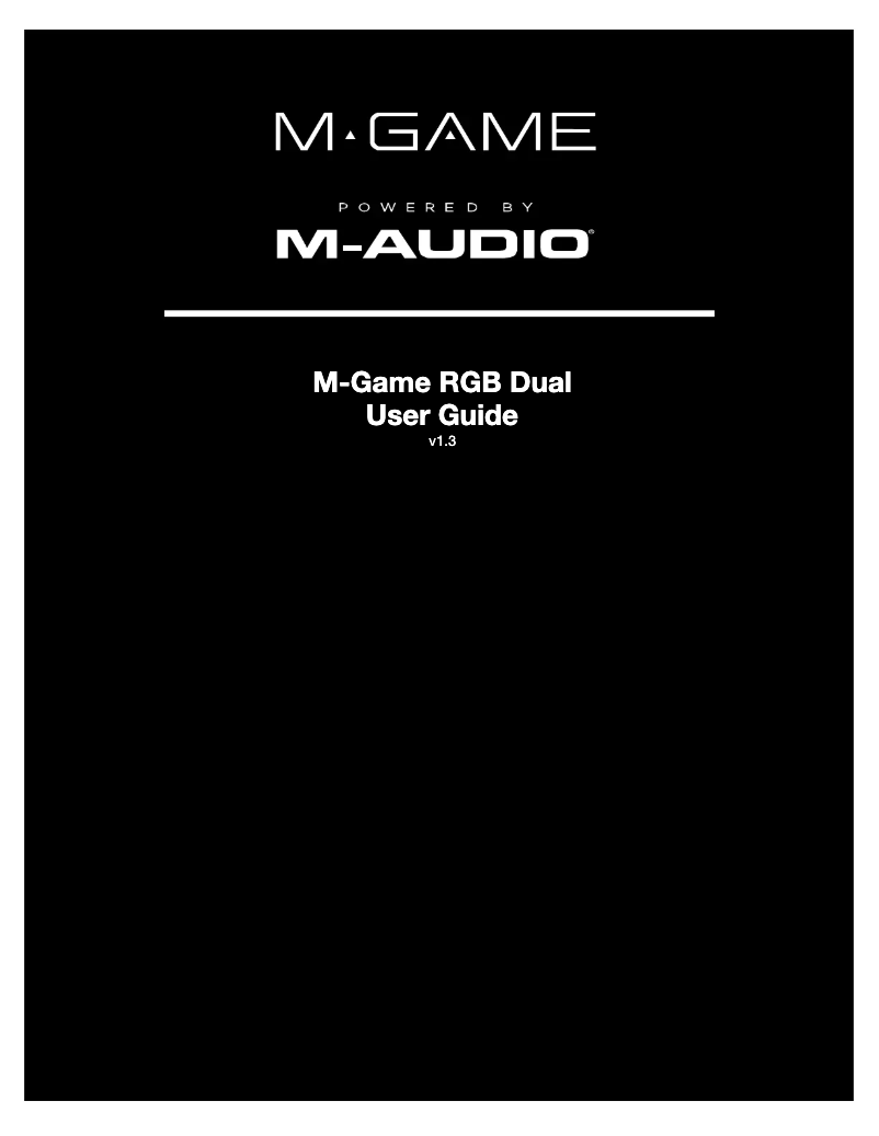 Page n°1 - Manuel utilisateur M-Audio M-Game RGB Dual