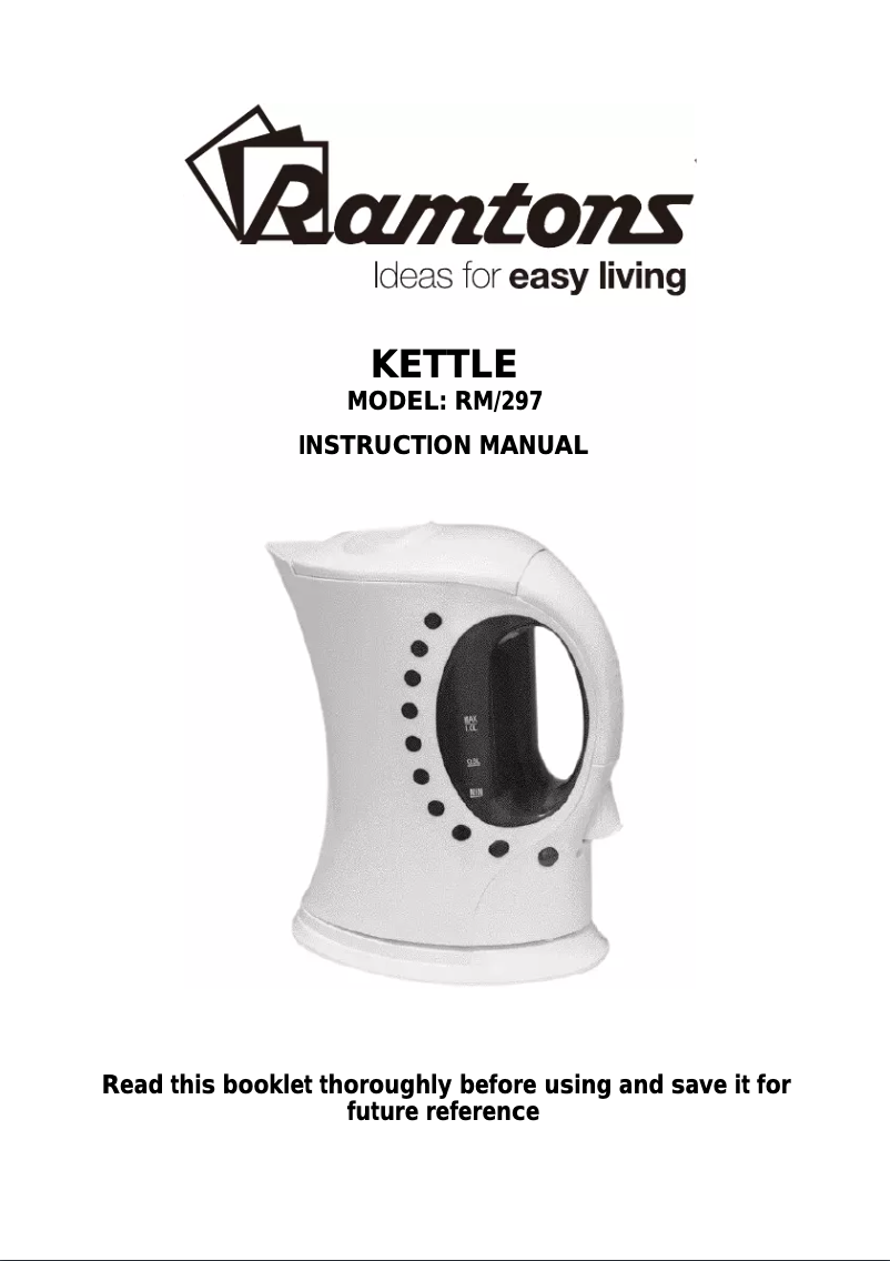 Page n°1 - Manuel utilisateur Ramtons RM/297