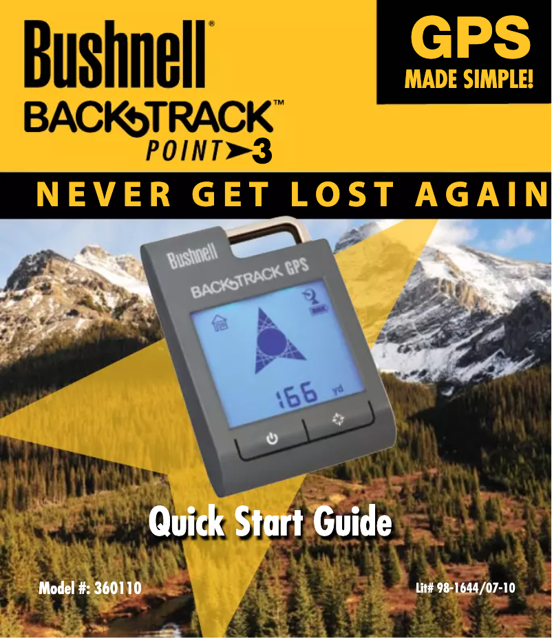 Page n°1 - Manuel utilisateur Bushnell BackTrack Point-3
