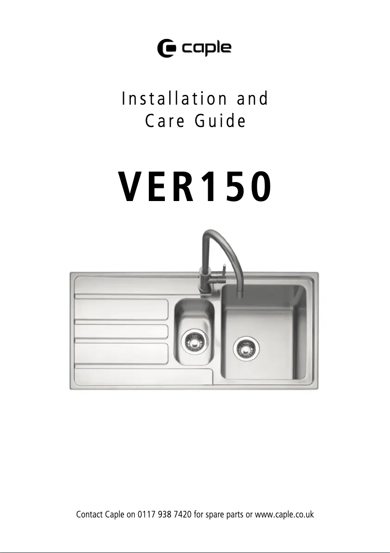 Image de la première page du manuel de l'appareil Vertice 150