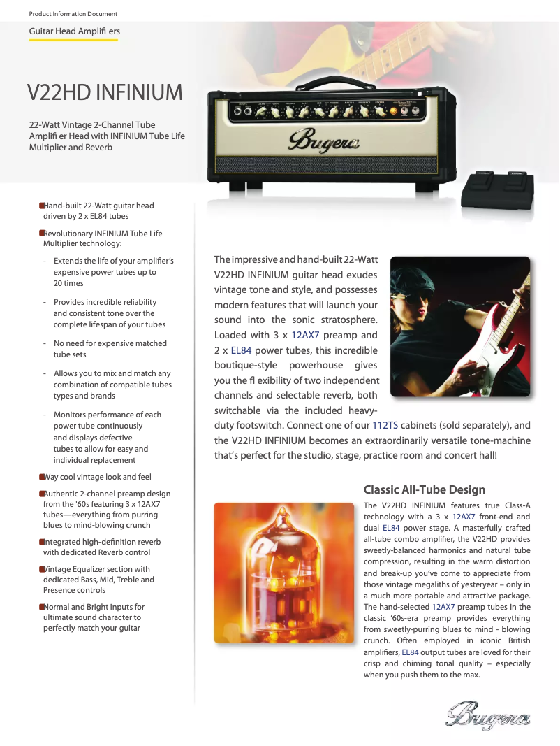 Image de la première page du manuel de l'appareil V22HD Infinium