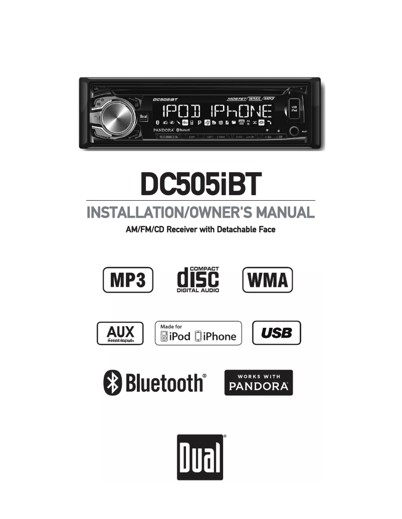 Page 1 de la notice Manuel utilisateur Dual DC505iBT