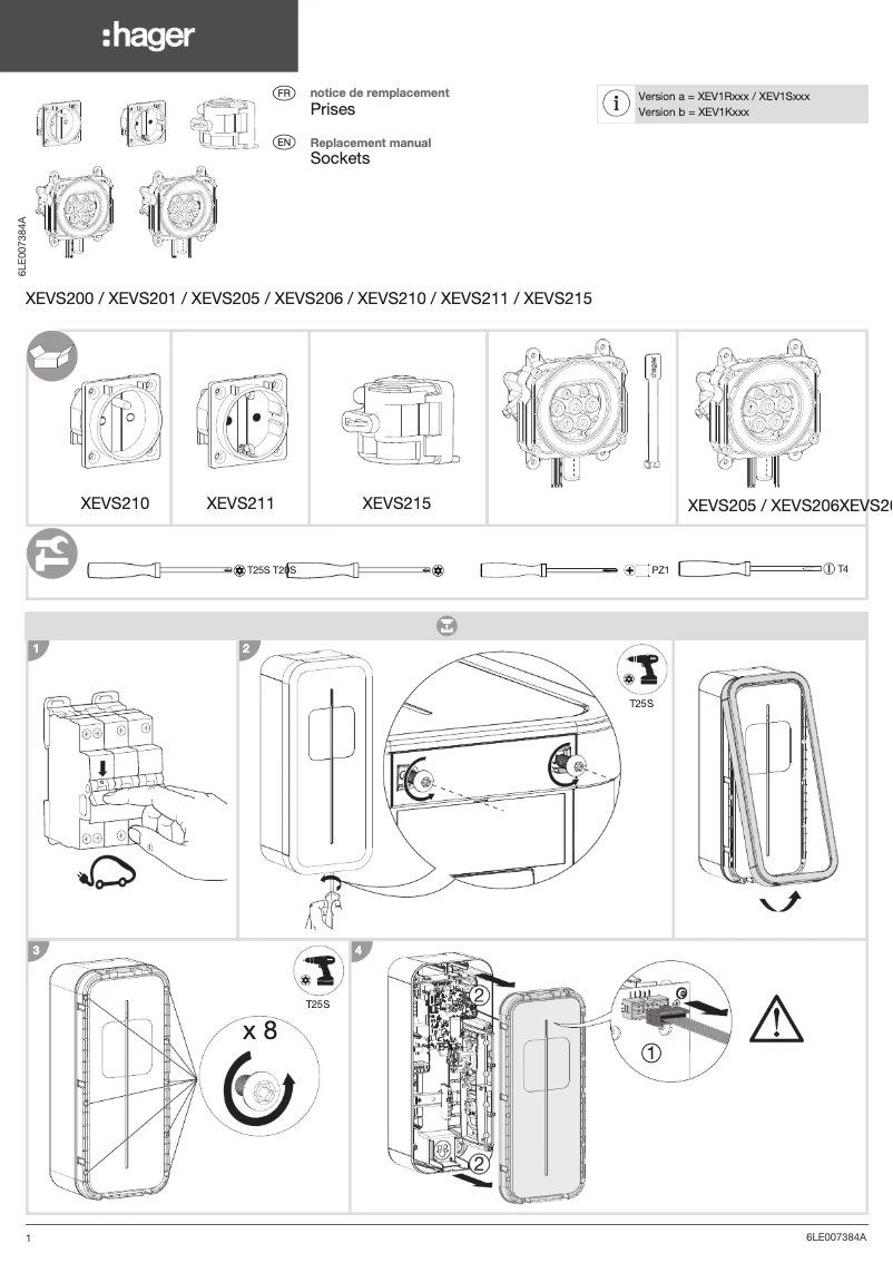 Page n°1 - Manuel utilisateur Hager XEVS210