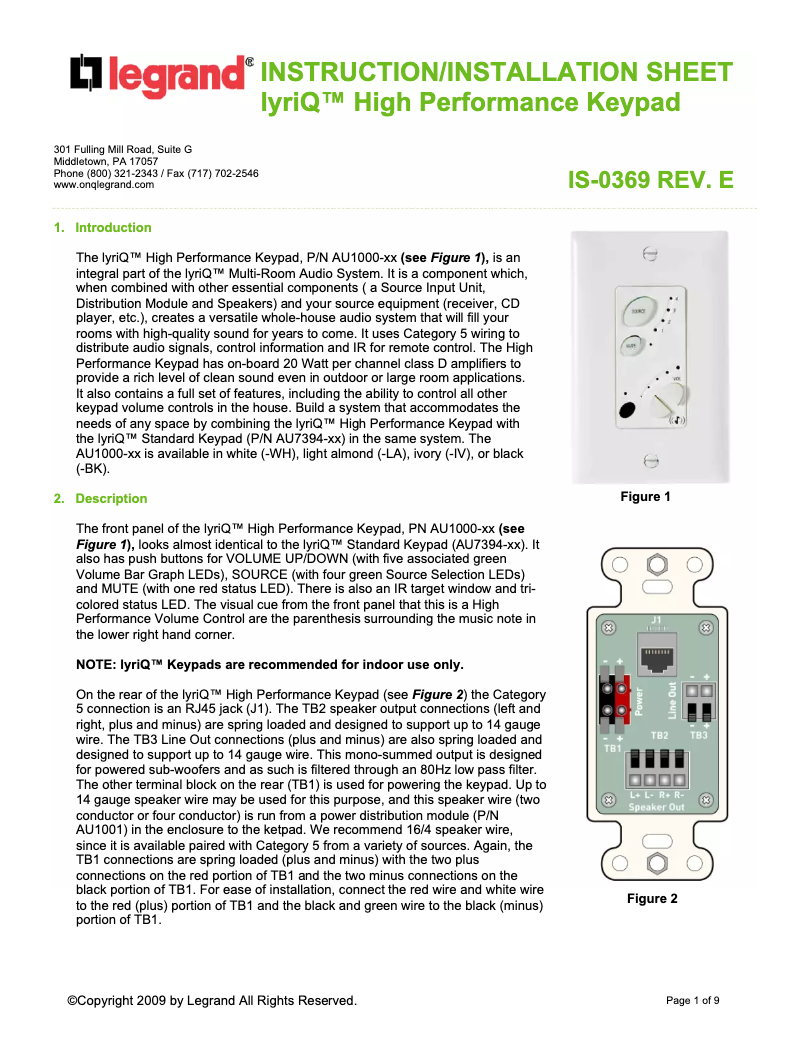 Page 1 de la notice Manuel utilisateur On-Q lyriQ