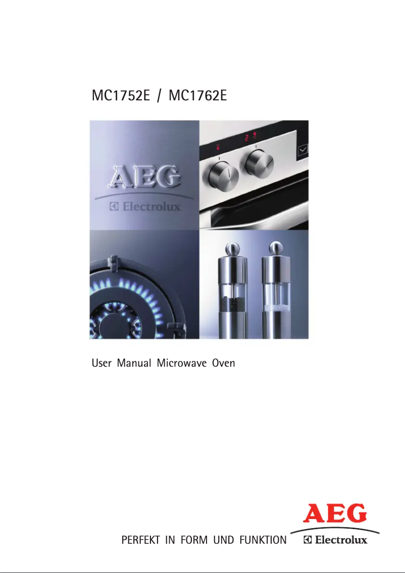 Page n°1 - Manuel utilisateur AEG MC1762EB