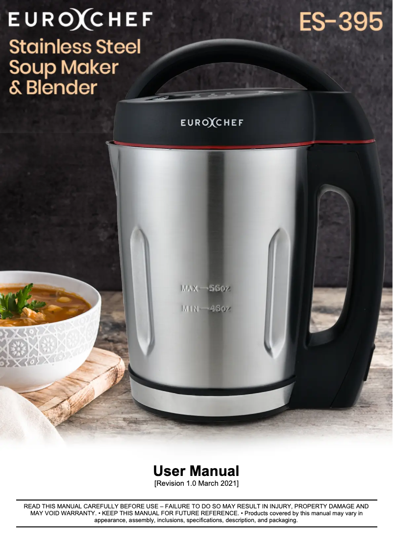 Page n°1 - Manuel utilisateur Eurochef ES-395