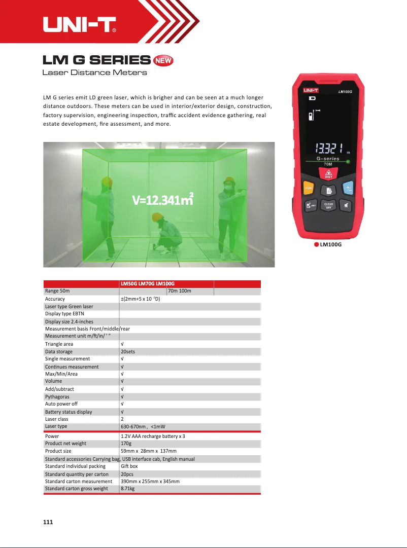 Image de la première page du manuel de l'appareil LM100G