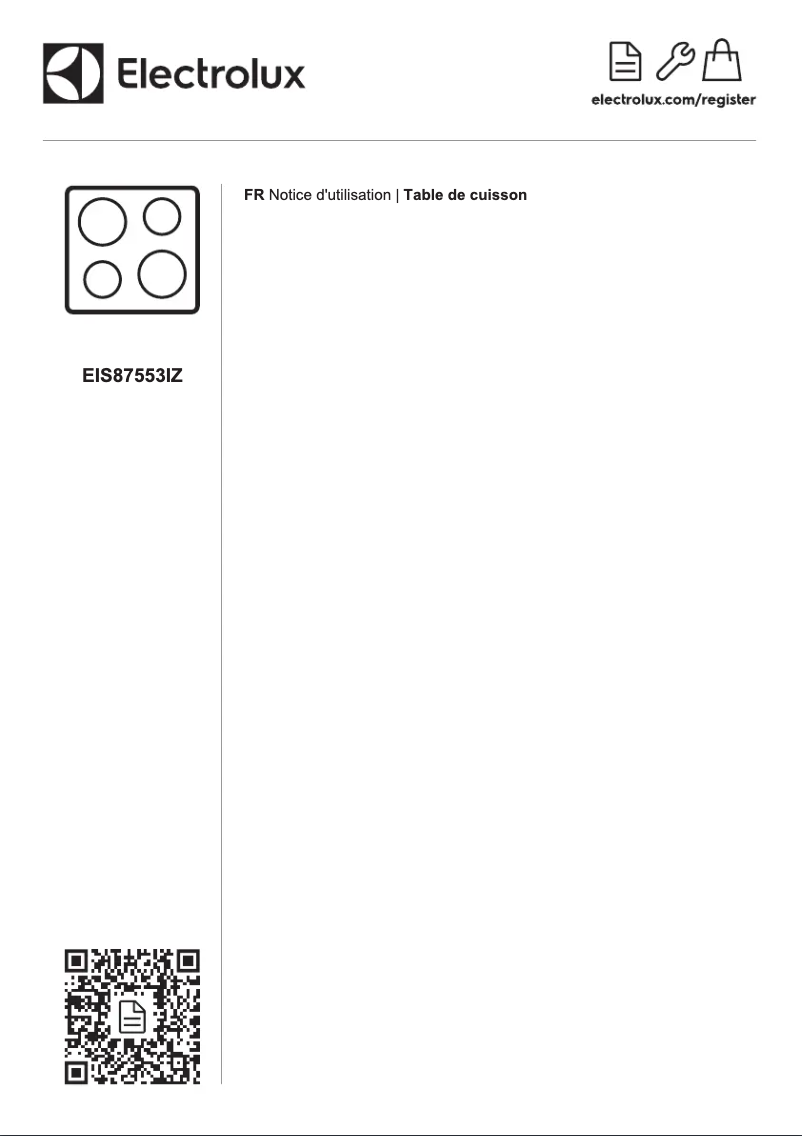 Page 1 de la notice Manuel utilisateur Electrolux EIS87553IZ