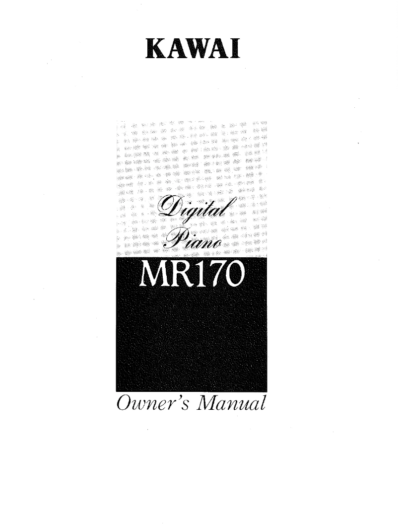 Page n°1 - Manuel utilisateur Kawai MR170
