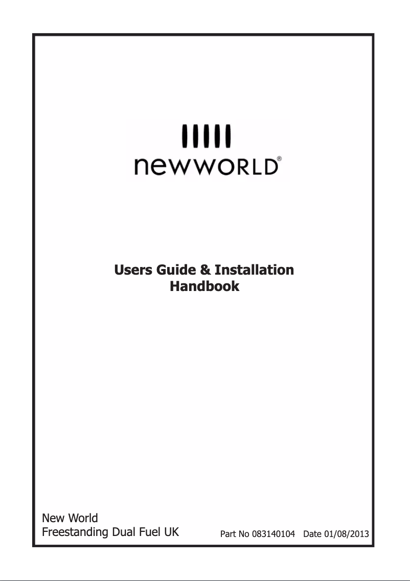Page 1 de la notice Manuel utilisateur New World DF600TSIDOm