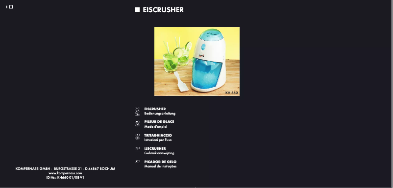 Page n°1 - Manuel utilisateur Bifinett KH 660