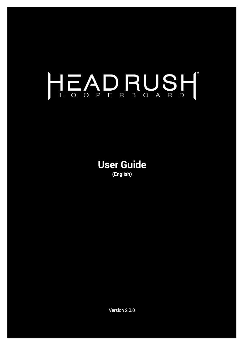 Page n°1 - Manuel utilisateur HeadRush Looperboard