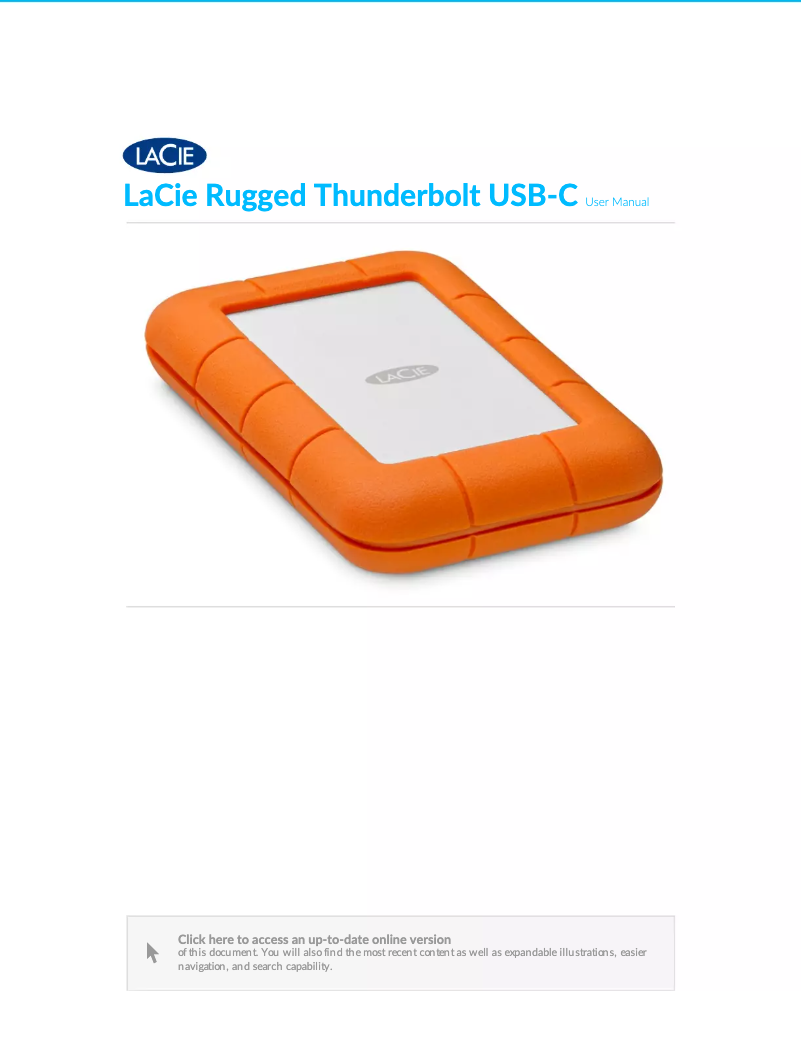 Página 1 del manual Manual de usuario LaCie Rugged Thunderbolt USB-C