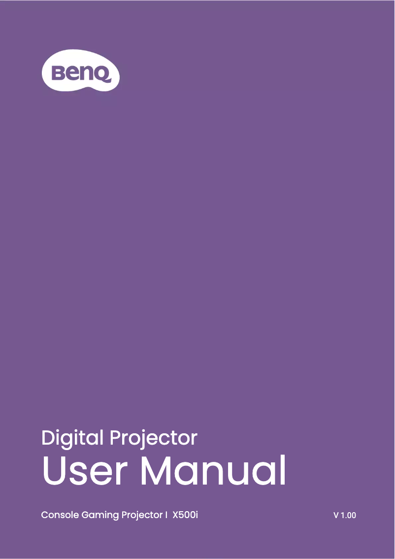 Image de la première page du manuel de l'appareil X500i