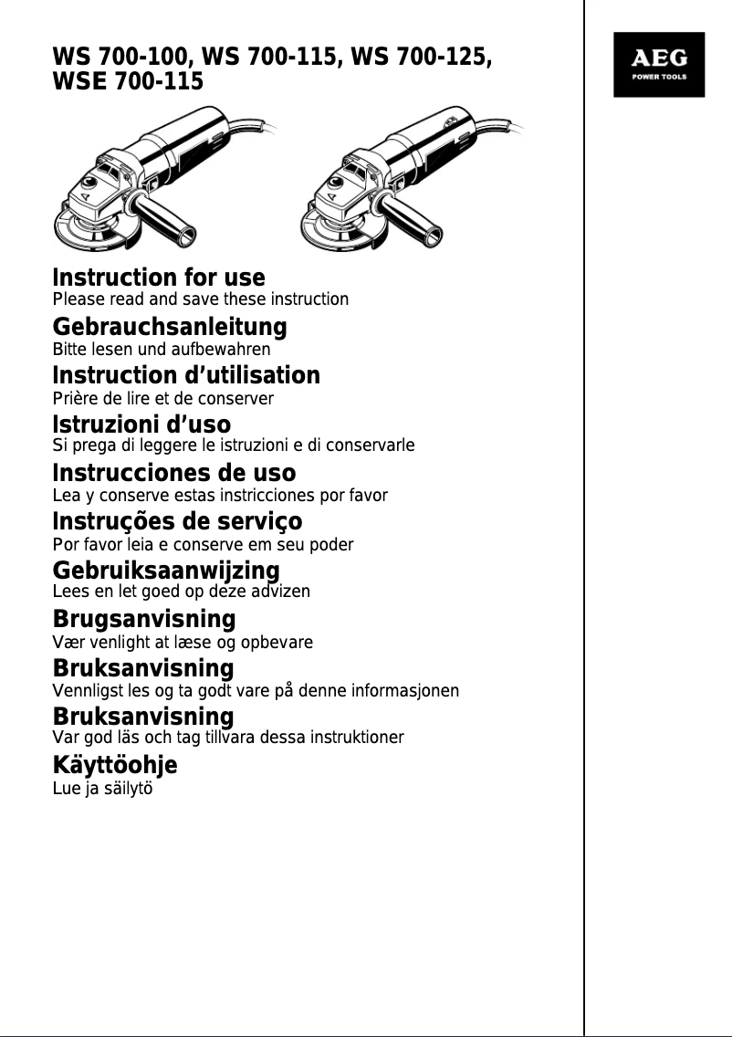 Image de la première page du manuel de l'appareil WS 700-115