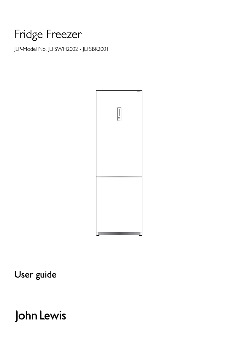 Page 1 de la notice Manuel utilisateur John Lewis JLFSWH 2002