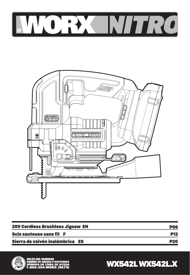 Page n°1 - Manuel utilisateur Worx WX542L