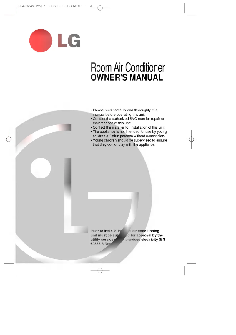 Image de la première page du manuel de l'appareil LSUK1861HL