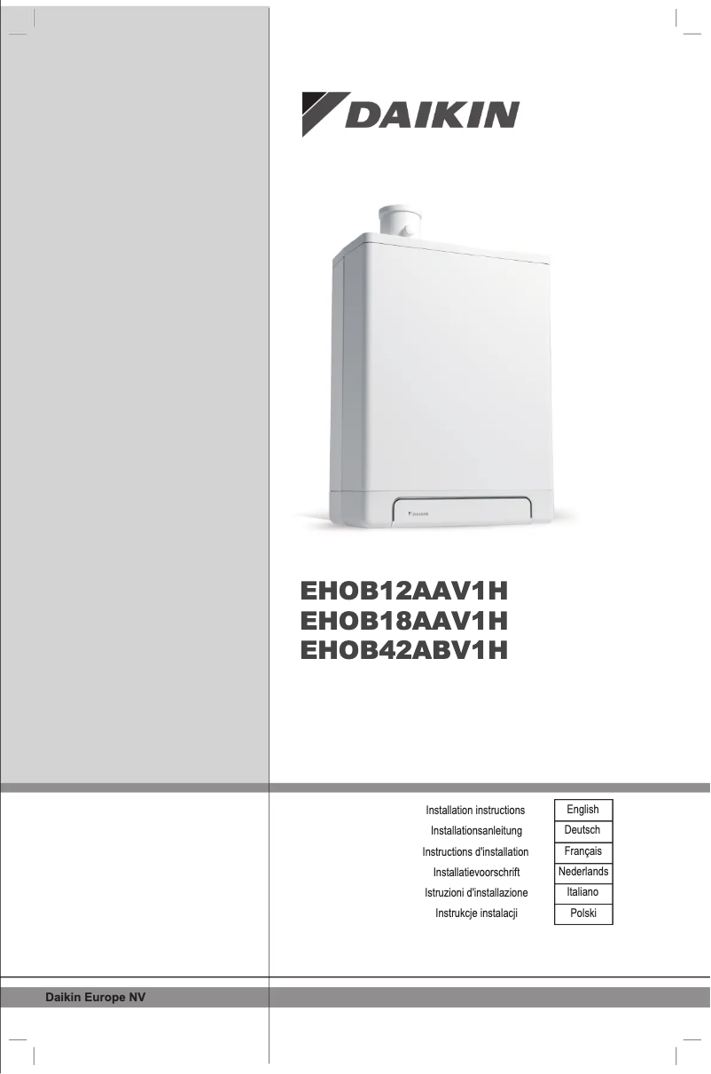 Page 1 de la notice Manuel utilisateur Daikin EHOB42ABV1H