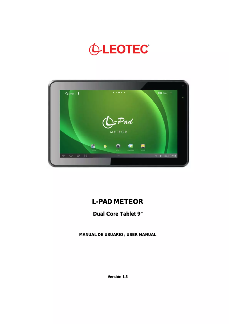 Page 1 de la notice Manuel utilisateur Leotec L-Pad Meteor LE-TAB910