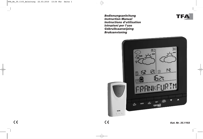 Imagen de la primera página del manual del dispositivo Meteotime Easy