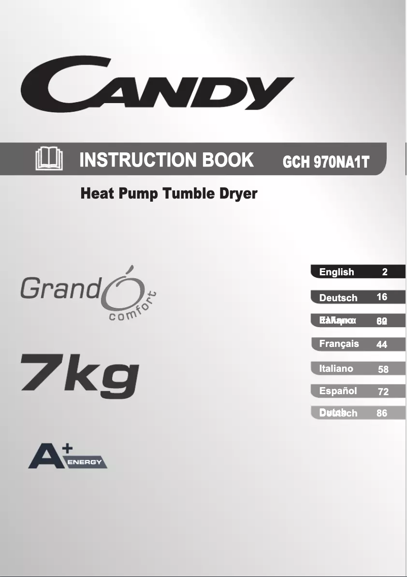 Page 1 de la notice Manuel utilisateur Candy GCH 970 NA1T-S