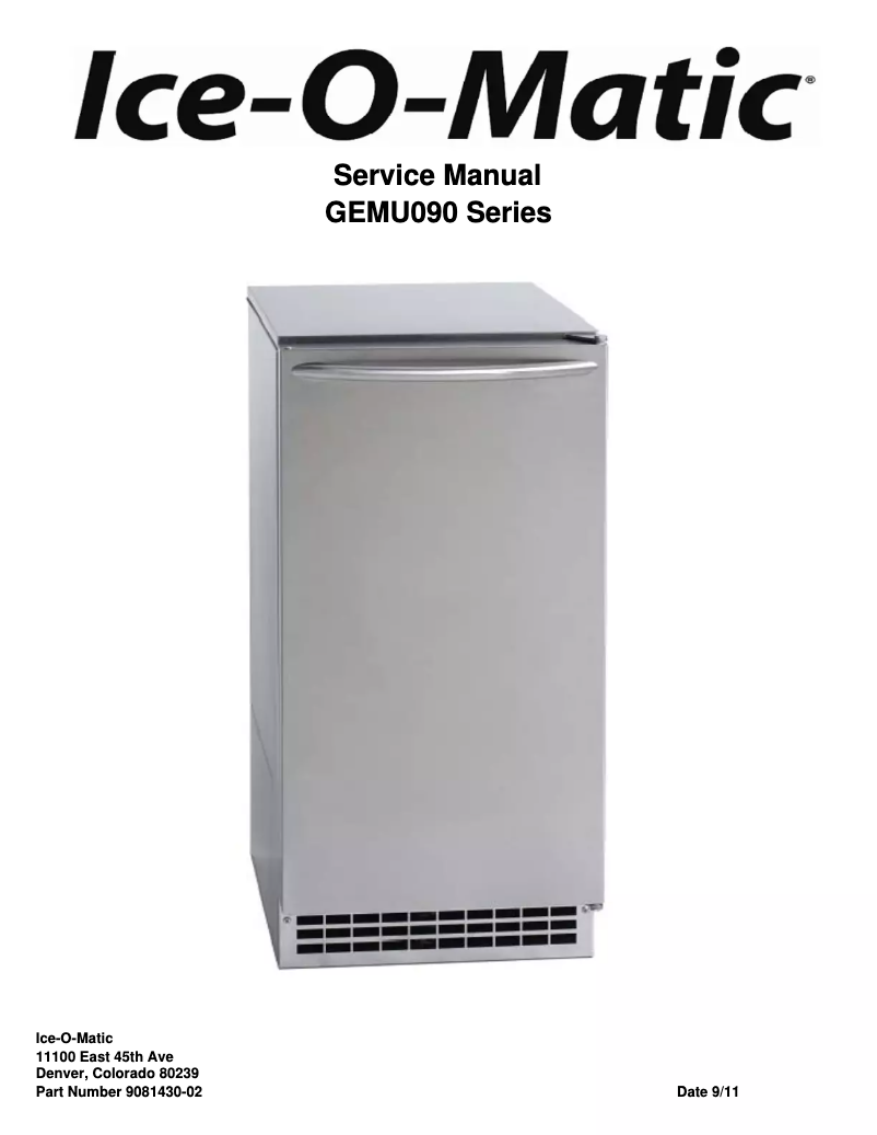 Image de la première page du manuel de l'appareil GEMU090