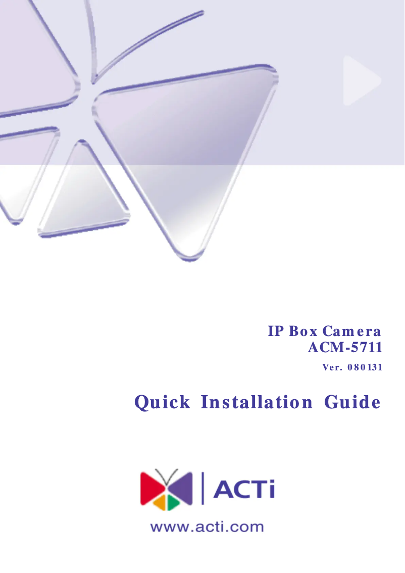 Image de la première page du manuel de l'appareil ACM-5711