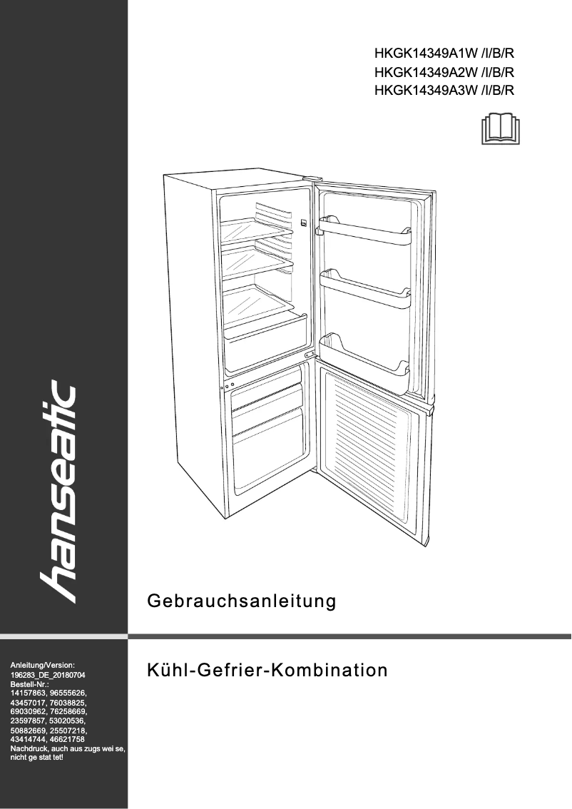 Page 1 de la notice Manuel utilisateur Hanseatic HKGK14349A3R