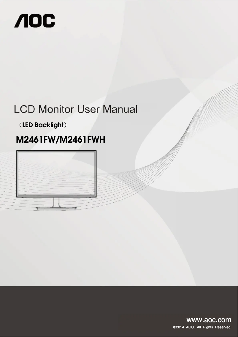 Page n°1 - Manuel utilisateur AOC M2461FWH