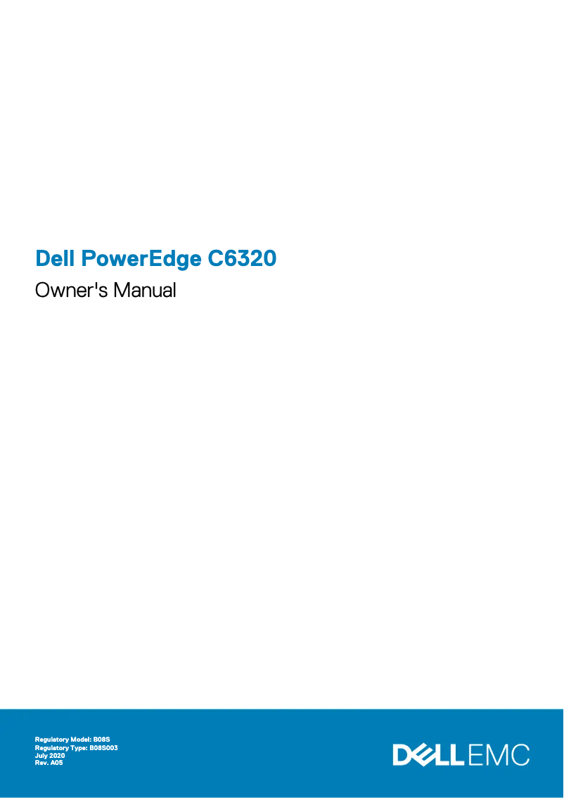 Page n°1 - Manuel utilisateur Dell PowerEdge C6320