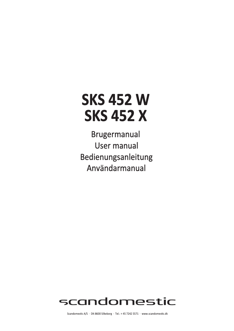 Page 1 of the manual User Manual Scandomestic SKS 452 W