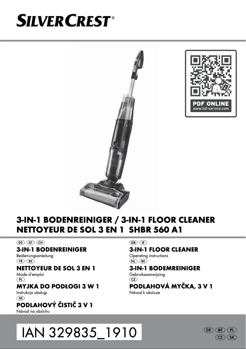 Page 1 de la notice Manuel utilisateur SilverCrest SHBR 560 A1