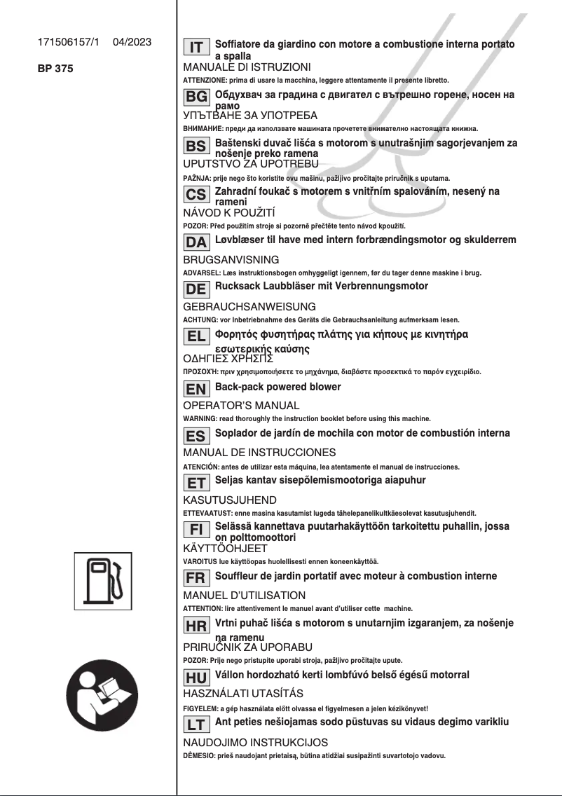 Imagen de la primera página del manual del dispositivo BL 980 R