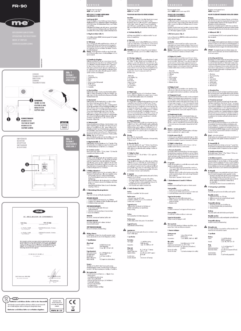 Image de la première page du manuel de l'appareil FR-90